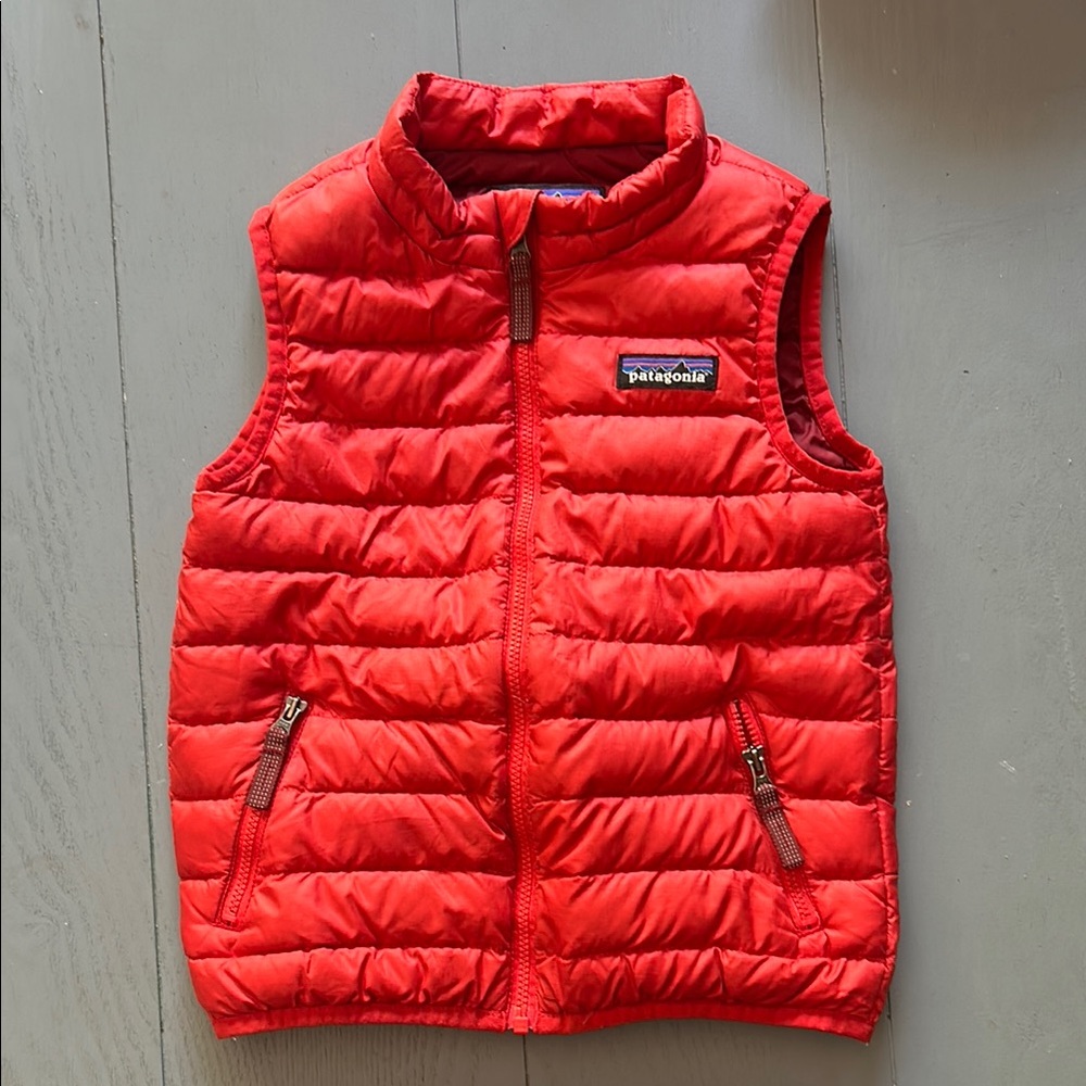 Kids 3t Patagonia Red Puffer Vest